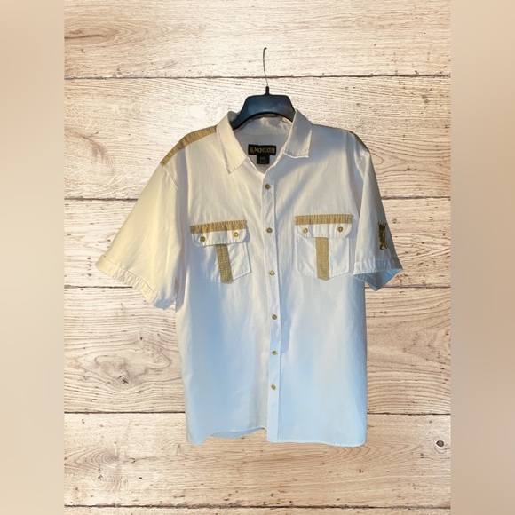Red Ape Other - 𝅺RED Ape Men’s Button Up White Gold 3XL